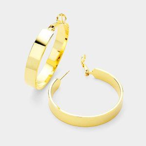 Jewelry - 14K Gold Dipped Hoop Earrings 1.5"/4cm Jewelry - 14K Gold Dipped Hoop Earrings 1.5"/4cm